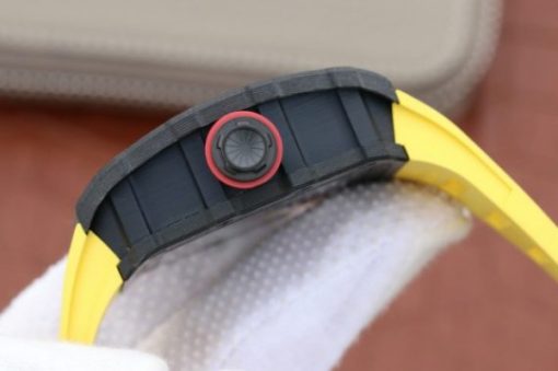 Replica Richard Mille RM035-02 Rafael Nadal FC Titanium Case KVF Skeleton Dial Red Yellow Rubber Strap MIYOTA8215 - Image 5