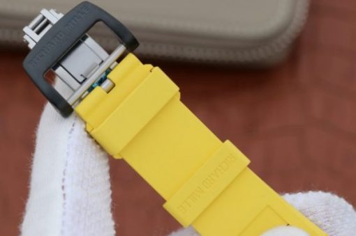 Replica Richard Mille RM035-02 Rafael Nadal FC Titanium Case KVF Skeleton Dial Red Yellow Rubber Strap MIYOTA8215 - Image 8