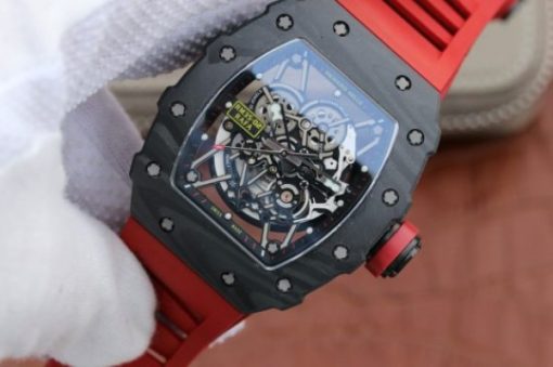 Replica Richard Mille RM035-02 Rafael Nadal FC Titanium Case KVF Skeleton Dial Red Rubber Strap MIYOTA8215 - Image 2