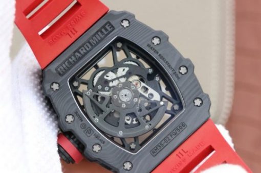 Replica Richard Mille RM035-02 Rafael Nadal FC Titanium Case KVF Skeleton Dial Red Rubber Strap MIYOTA8215 - Image 7