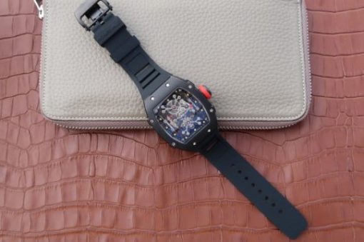 Replica Richard Mille RM027 PVD Skeleton Dial Black Rubber Strap 6T51 - Image 8