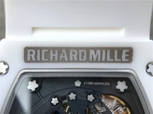 Replica Richard Mille RM011 White Ceramic Felipe Massa Green Inner Bezel White Rubber Strap A7750 - Image 17