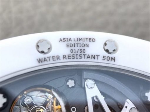 Replica Richard Mille RM011 White Ceramic Felipe Massa Green Inner Bezel White Rubber Strap A7750 - Image 18