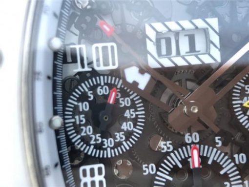 Replica Richard Mille RM011 White Ceramic Felipe Massa White Inner Bezel White Rubber Strap A7750 - Image 5