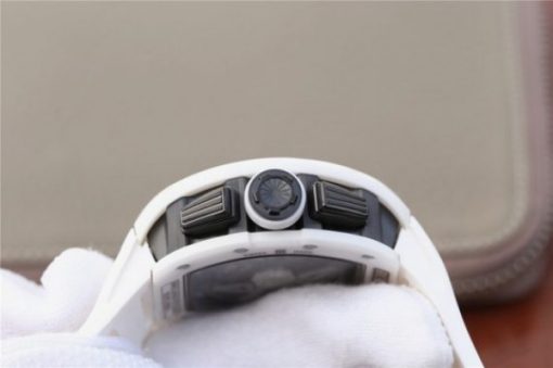 Replica Richard Mille RM011 White Ceramic Felipe Massa White Inner Bezel White Rubber Strap A7750 - Image 9