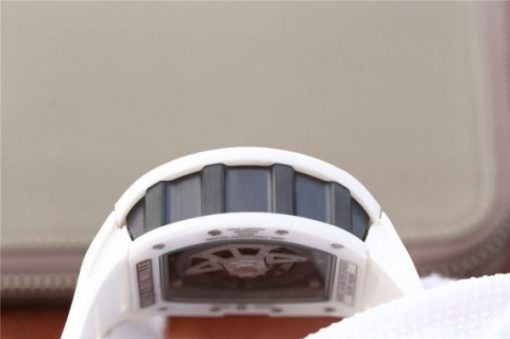 Replica Richard Mille RM011 White Ceramic Felipe Massa White Inner Bezel White Rubber Strap A7750 - Image 10