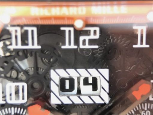 Replica Richard Mille RM011 Felipe Massa RG Chrono Brown Skeleton Dial Orange Rubber Strap A7750 - Image 4