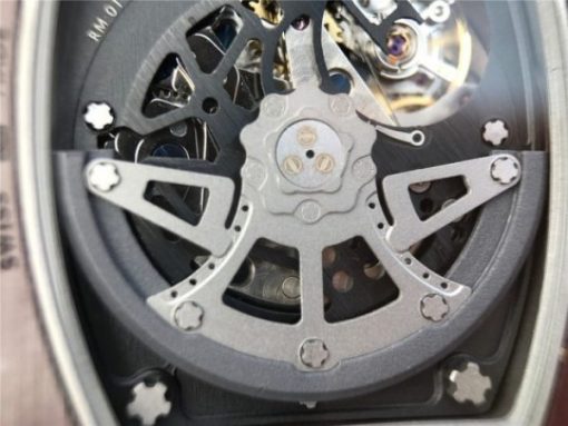 Replica Richard Mille RM011 Felipe Massa RG Chrono Brown Skeleton Dial Orange Rubber Strap A7750 - Image 16
