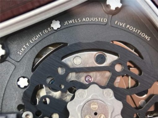 Replica Richard Mille RM011 Felipe Massa RG Chrono Brown Skeleton Dial Orange Rubber Strap A7750 - Image 17