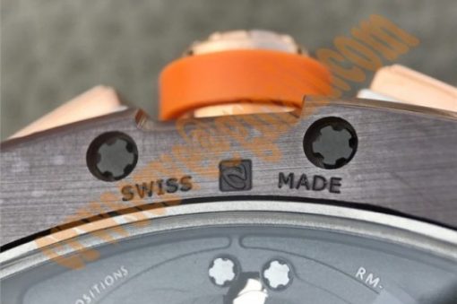 Replica Richard Mille RM011 Felipe Massa RG Chrono Brown Skeleton Dial Orange Rubber Strap A7750 - Image 18