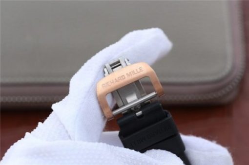 Replica Richard Mille RM011 Brown Ceramic RG Chrono Skeleton Dial Black Rubber Strap A7750 - Image 17