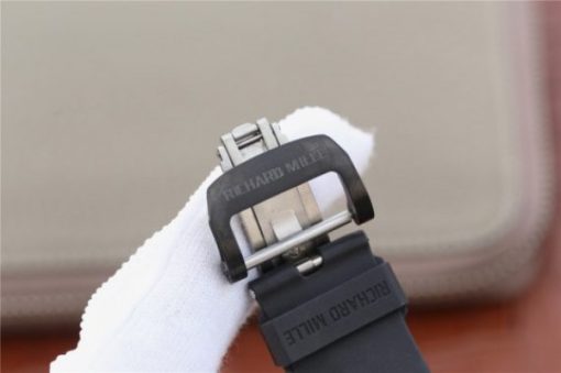Replica Richard Mille RM011 Black Ceramic PVD Chrono Skeleton Dial Black Rubber Strap A7750 - Image 18
