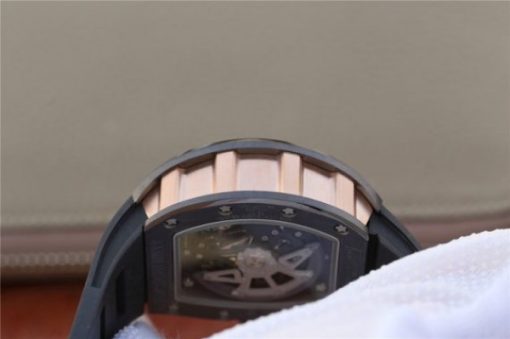 Replica Richard Mille RM011 RG Black Ceramic Chrono Skeleton Dial Black Rubber Strap A7750 - Image 12