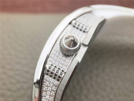 Replica Richard Mille RM 007 Lady SS Diamonds Black Inner Bezel White Rubber Strap 6T51 - Image 11