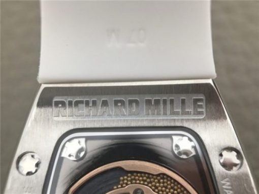 Replica Richard Mille RM 007 Lady SS Diamonds Black Inner Bezel White Rubber Strap 6T51 - Image 15