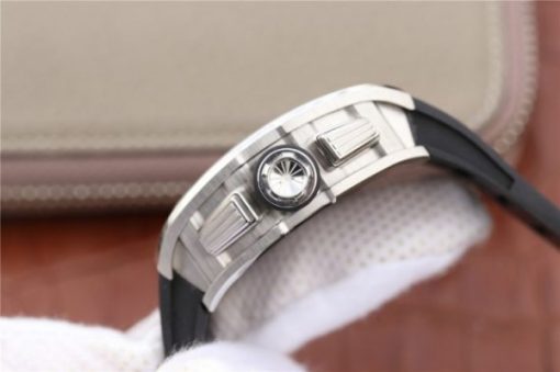 Replica Richard Mille RM011 Felipe Massa Black Inner Bezel Black Rubber Strap A7750 - Image 4
