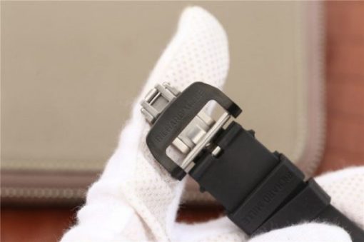 Replica Richard Mille RM011 NTPT Carbon Case Chronograph KVF Skeleton Dial White Inner Bezel Black Rubber Strap A7750 - Image 7
