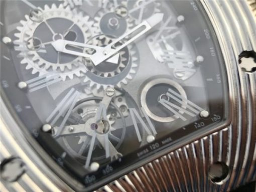 Replica Richard Mille RM018 Hommage a Boucheron SS Black Skeleton Dial Black Rubber Strap 6T51 - Image 5