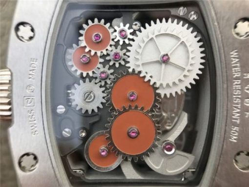 Replica Richard Mille RM018 Hommage a Boucheron SS Brown Skeleton Dial Black Rubber Strap 6T51 - Image 11