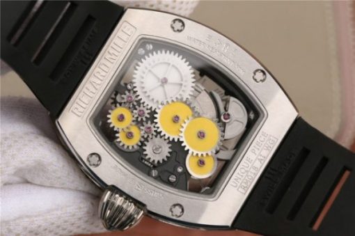 Replica Richard Mille RM018 Hommage a Boucheron SS Yellow Skeleton Dial Black Rubber Strap 6T51 - Image 10