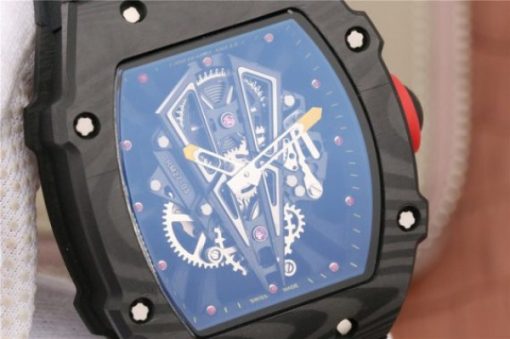 Replica Richard Mille RM027-03 Full Black Carbon Skeleton Dial Black Rubber Strap 6T51 - Image 3