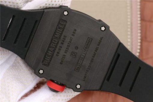 Replica Richard Mille RM027-03 Full Black Carbon Skeleton Dial Black Rubber Strap 6T51 - Image 11