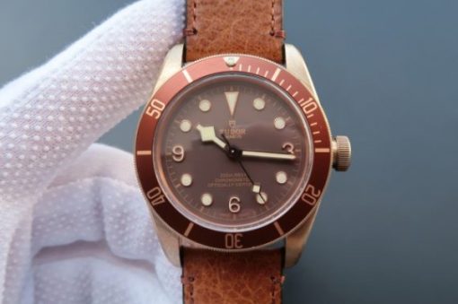 Replica Tudor Heritage Black Bay Bronze ZF Aged Brown Leather Strap A2824