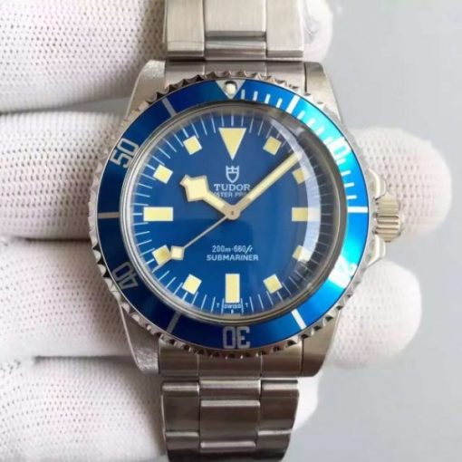 Replica Tudor Blue Submariner SS Blue Dial SS Bracelet A2824