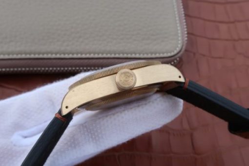Replica Tudor Heritage Black Bay Bronze Blue ZF Aged Brown Leather Strap A2824 - Image 4