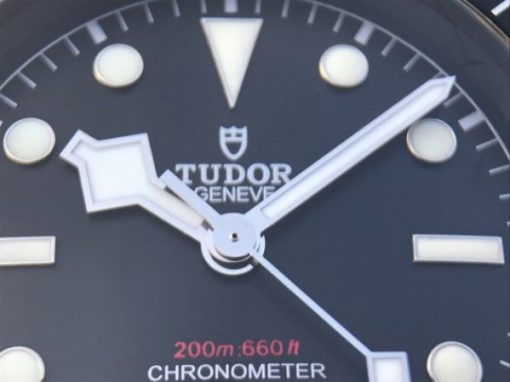 Replica Tudor Heritage Black Bay Dark DLC ZF Black Bezel Distressed Leather Strap A2824 - Image 4