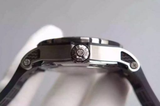 Replica Roger Dubuis  Tourbillion SS Brown Dial Black Rubber Strap - Image 5