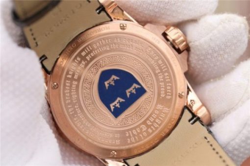 Replica Roger Dubuis Excalibur Knights of the Round Table II RG Checkerboard Dial Leather Strap MIYOTA 6T15 - Image 11