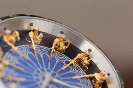 Replica Roger Dubuis Excalibur Knights of the Round Table II SS Blue Dial Leather Strap MIYOTA 6T15 - Image 6