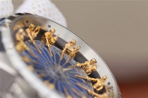 Replica Roger Dubuis Excalibur Knights of the Round Table II SS Blue Dial Leather Strap MIYOTA 6T15 - Image 7