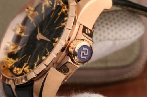 Replica Roger Dubuis Excalibur Knights of the Round Table II RG Black Dial Leather Strap MIYOTA 6T15 - Image 10