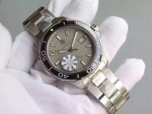 Replica Tag Heuer Aquaracer Calibre 5 SS Gray Dial SS Bracelet A2824 - Image 3
