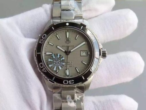 Replica Tag Heuer Aquaracer Calibre 5 SS Gray Dial SS Bracelet A2824
