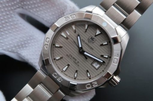 Replica Tag Heuer Aquaracer Calibre 5 300M SS Gray Dial SS Bracelet A2824 - Image 2