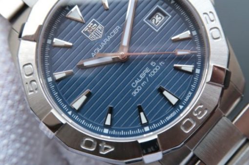 Replica Tag Heuer Aquaracer Calibre 5 300M SS Blue Dial SS Bracelet A2824 - Image 3