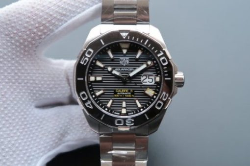 Replica Tag Heuer Aquaracer Calibre 5 300M SS Black Dial/Bezel SS Bracelet A2824
