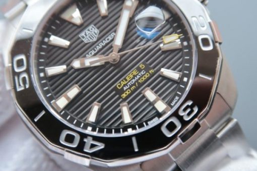 Replica Tag Heuer Aquaracer Calibre 5 300M SS Black Dial/Bezel SS Bracelet A2824 - Image 2