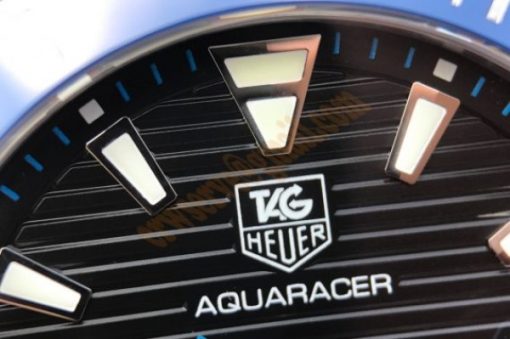 Replica Tag Heuer Aquaracer Calibre 5 SS Blue Ceramic Bezel V6 Black Dial Black Nylon Strap A2824 - Image 8