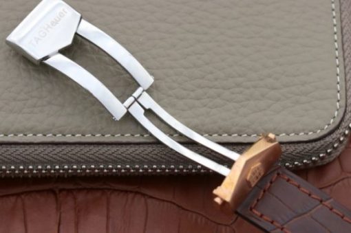 Replica Tag Heuer Grand Carrera Chronograph Rose Gold Calibre 17 White Dial A7750 - Image 7