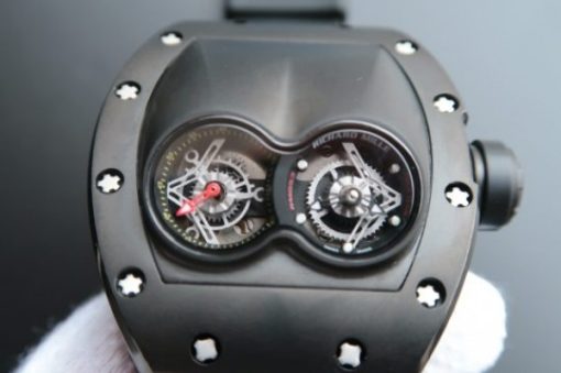 Replica Richard Mille RM053 PVD Fake Tourbillon Skeleton Dial Black Rubber Strap A2824 - Image 3