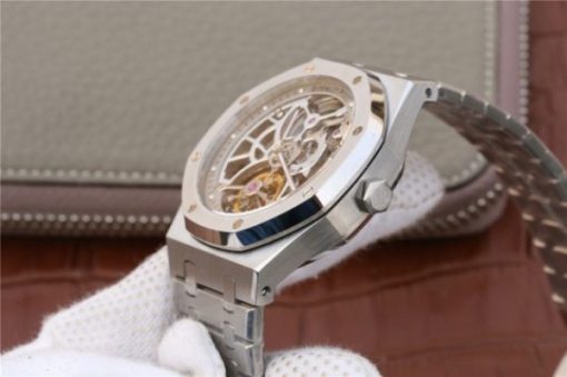 Replica Audemars Piguet Royal Oak Tourbillon Extra-Thin Openworked SS Skeleton Dial SS Bracelet - Image 5