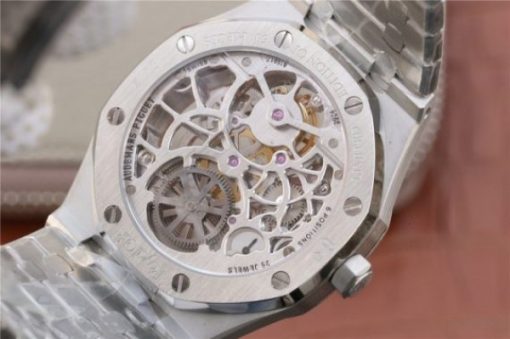 Replica Audemars Piguet Royal Oak Tourbillon Extra-Thin Openworked SS Skeleton Dial SS Bracelet - Image 6