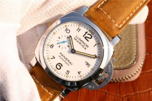 Replica Panerai PAM1499 S XF White Dial Brown Asso Strap P9010 - Image 2