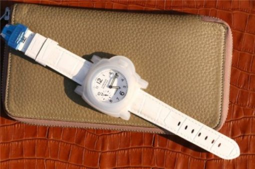 Replica Panerai PAM049 XF White Dial White Leather Strap A7750 - Image 8