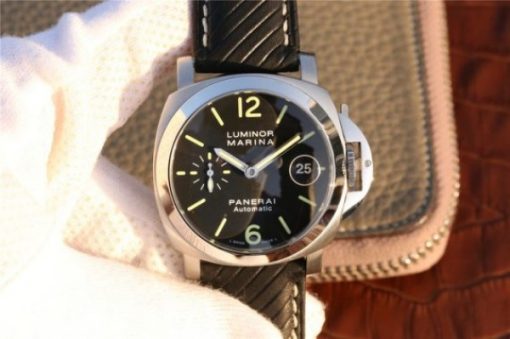 Replica Panerai PAM048 XF Black Dial Black Leather Strap A7750
