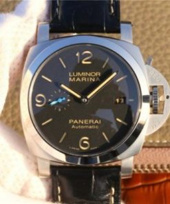 Replica Panerai PAM1312 XF Black Dial Black Leather Strap P9010
